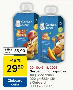 Tesco Gerber Junior kapsička nabídka