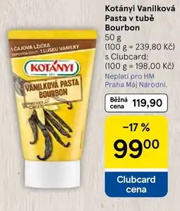 Tesco Kotányi vanilková pasta bourbon nabídka