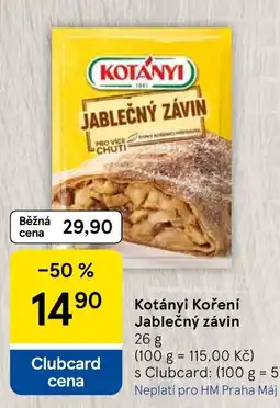 Tesco Kotányi Jablčný závin nabídka