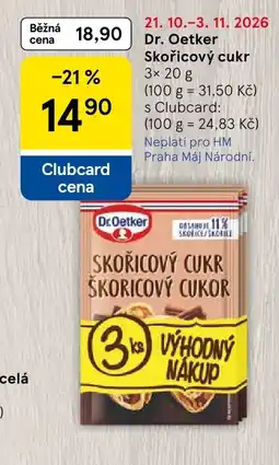 Tesco Dr. Oetker skořicový cukr nabídka
