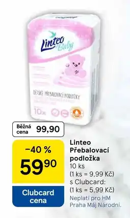 Tesco Linteo přebalovací podložka nabídka