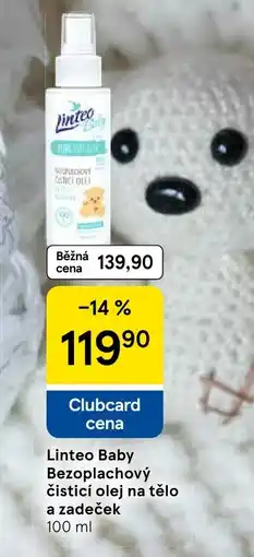 Tesco Linteo Baby Bezoplahový čistící olej na tělo a zadeček nabídka