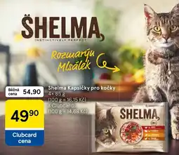 Tesco Shelma kapsičky pro kočky rozmarýn mlátek nabídka