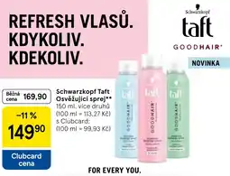 Tesco Schwarzkopf Taft Osvěžující sprej nabídka