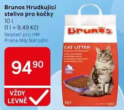 Tesco Brunos hrudkující stelivo pro kočky nabídka