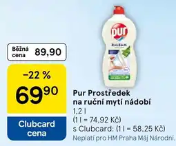Tesco Pur prostředek na ruční mytí nádobí nabídka