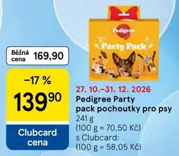 Tesco Pedigree party pack pochoutky pro psy nabídka