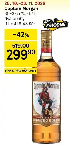 Tesco Captain Morgan nabídka