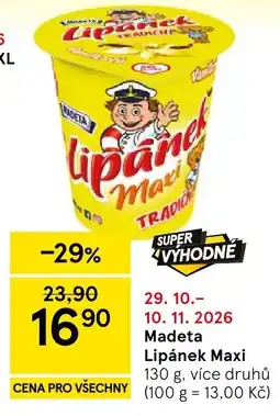 Tesco Madeta Lipánek Maxi nabídka
