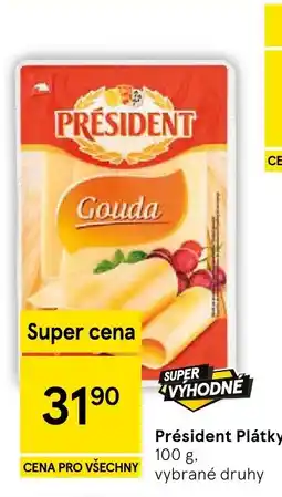 Tesco Président Plátky nabídka
