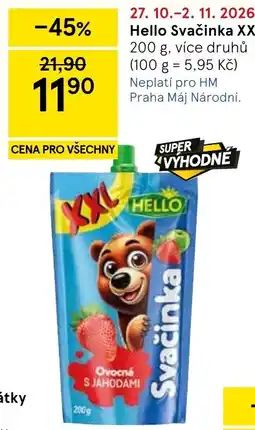 Tesco Hello Svačinka XXL nabídka