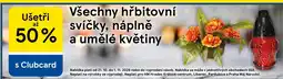 Tesco Všechny hřbitovní svíčky, náplně a umělé květiny nabídka