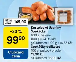 Tesco Kostelecké Uzeniny Špekáčky nabídka