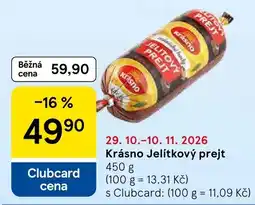 Tesco Krášno jelítkový prejt nabídka