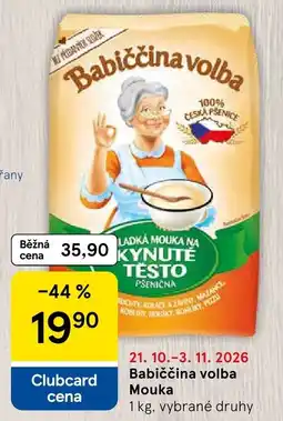 Tesco Babiččina volba Mouka nabídka