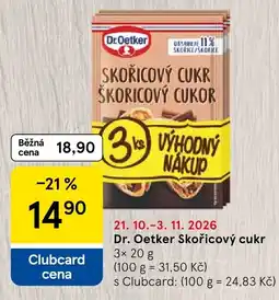Tesco Dr. Oetker Skořicový cukr nabídka