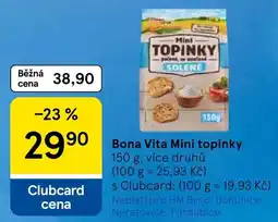 Tesco Bona Vita Mini topinky nabídka