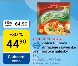 Tesco Vinica zmrazené slovenské bramborové halušky nabídka