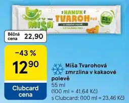 Tesco Míša Tvarohová zmrzlina v kakaové nabídka