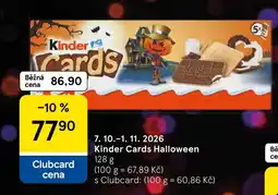 Tesco Kinder Cards Halloween nabídka