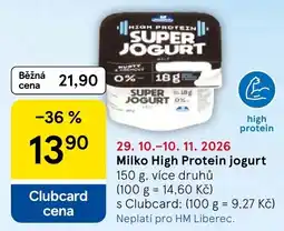 Tesco Milko High Protein jogurt nabídka