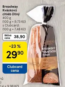 Tesco Breadway kváskový chléb žitný nabídka