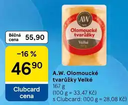 Tesco A.W. Olomoucké tvarůžky Velké nabídka