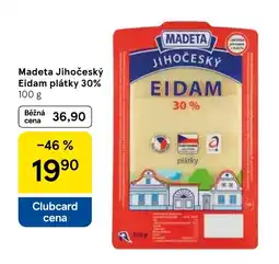 Tesco Madeta jihocesky eidam platky 30% nabídka