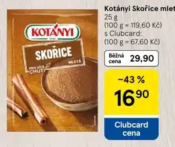 Tesco Kotányi skořice mletá nabídka