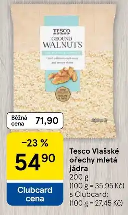 Tesco Tesco vlašské ořechy mletá jádra nabídka