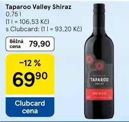 Tesco Taparoo Valley Shiraz nabídka