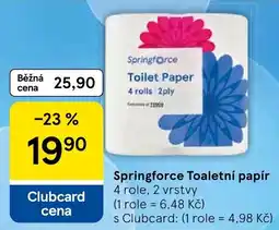 Tesco Springforce toaletní papír nabídka