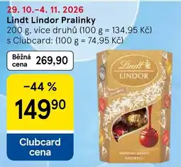 Tesco Lindt Lindor Pralinky nabídka