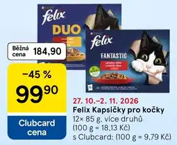Tesco Felix kapsičky pro kočky nabídka