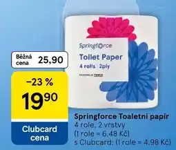 Tesco Springforce toaletní papír nabídka