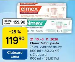 Tesco Elmex Zubní pasta nabídka