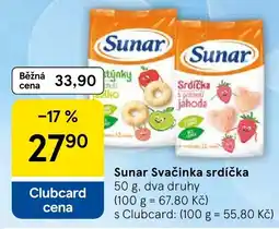 Tesco Sunar svačinka srdička nabídka