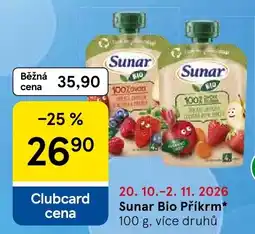 Tesco Sunar Bio Příkrm nabídka