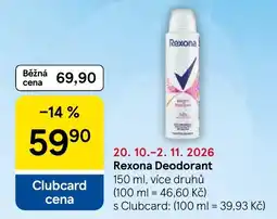 Tesco Rexona Deodorant nabídka