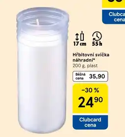 Tesco Hřbitovní svíčka náhradní nabídka