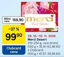 Tesco Merci Dezert nabídka