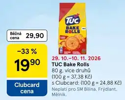 Tesco Tuc bake rolls nabídka