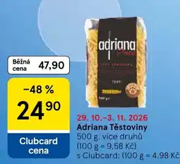 Tesco Adriana Těstoviny nabídka