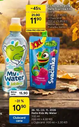 Tesco Hello Svačinka XXL nabídka