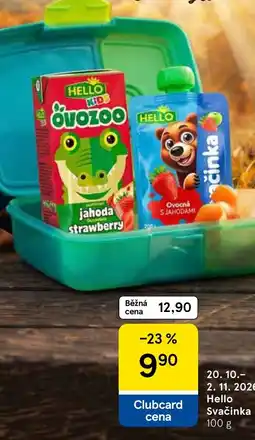Tesco Hello Svačinka nabídka