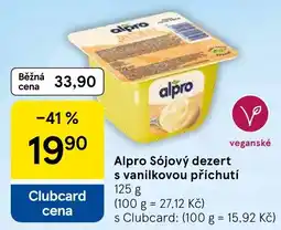 Tesco Alpro Sójový dezert s vanilkovou příchutí nabídka