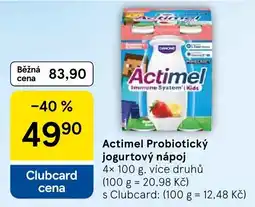 Tesco Actimel probiotický jogurtový nápoj nabídka