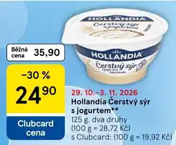 Tesco Hollandia čerstvý sýr s jogurtem nabídka