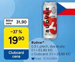Tesco Budvar nabídka