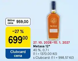 Tesco Metaxa 12 nabídka